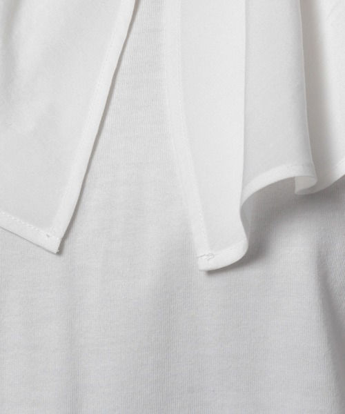 GLOBAL WORK(グローバルワーク)の「フハク襟フリルプルオーバー/951544(Tシャツ/カットソー・レディース・ブラック/グレー系その他/ホワイト・FREE)」の13枚目の写真