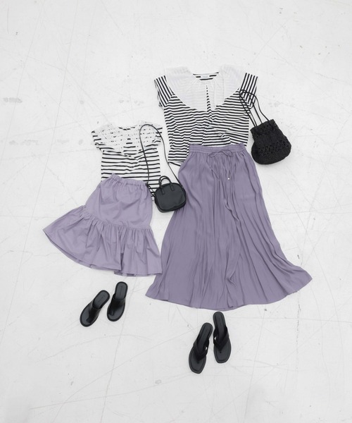 GLOBAL WORK(グローバルワーク)の「フハク襟フリルプルオーバー/951544(Tシャツ/カットソー・レディース・ブラック/グレー系その他/ホワイト・FREE)」の18枚目の写真