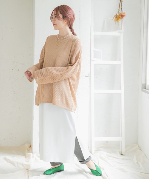 ITEMS URBANRESEARCH（アイテムズ アーバンリサーチ）の「メッシュ2WAYカーディガン（カーディガン/ボレロ・レディース・ブラック/ベージュ/オフホワイト・FREE）」の16枚目の写真