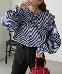 BUSTIER LAYERED GATHER SH ビスチェレイヤードギャザーシャツ 春服
