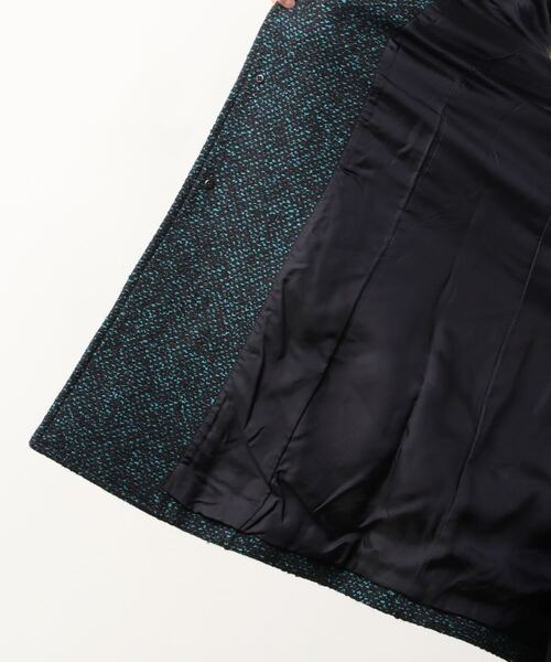 TORNADO MART(トルネードマート)の「Zero by TORNADO MART∴メランジブークレフラノスタンドコート(ステンカラーコート・メンズ・ダークグリーン/ライトグレー・LARGE/MEDIUM)」の5枚目の写真