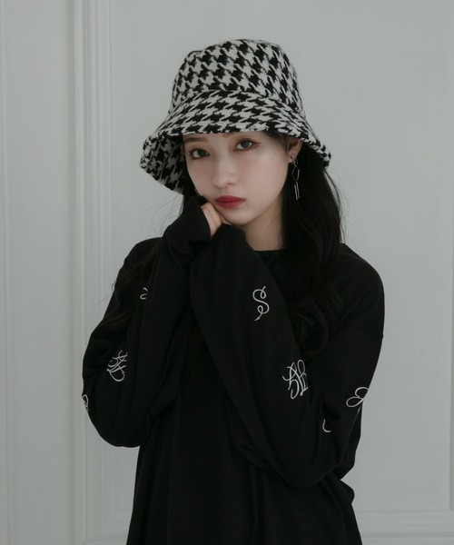 ANDGEEBEE（アンジービー）の「【SELECT】千鳥バケットハット（ハット・レディース・ブラック・FREE）」の4枚目の写真
