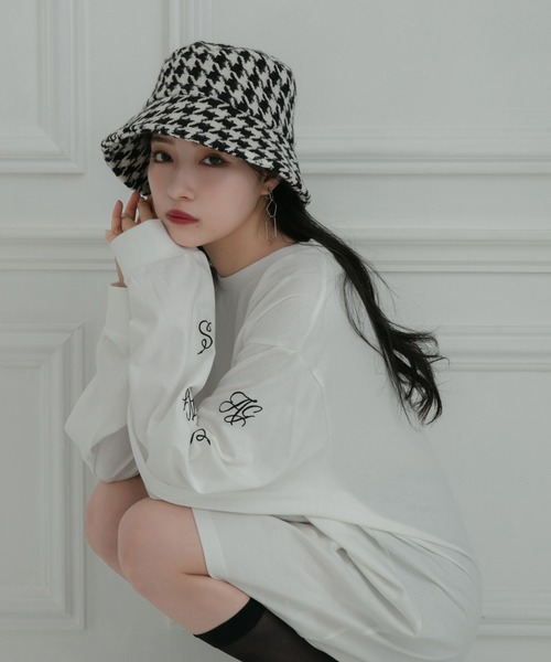 ANDGEEBEE（アンジービー）の「【SELECT】千鳥バケットハット（ハット・レディース・ブラック・FREE）」の2枚目の写真