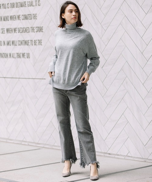 Munich（ミューニック）の「12oz10イヤーデニムセミフレアデストロイパンツ（デニムパンツ・レディース・ブラック/インディゴブルー・S/M/XS/XXS）」の12枚目の写真