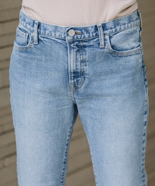 Munich（ミューニック）の「12oz10イヤーデニムセミフレアデストロイパンツ（デニムパンツ・レディース・ブラック/インディゴブルー・S/M/XS/XXS）」の18枚目の写真