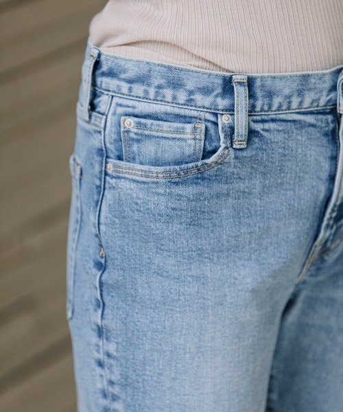 Munich（ミューニック）の「12oz10イヤーデニムセミフレアデストロイパンツ（デニムパンツ・レディース・ブラック/インディゴブルー・S/M/XS/XXS）」の19枚目の写真