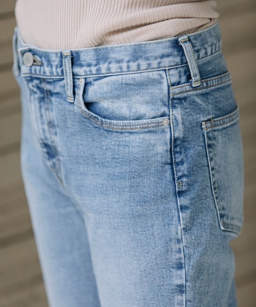 Munich（ミューニック）の「12oz10イヤーデニムセミフレアデストロイパンツ（デニムパンツ・レディース・ブラック/インディゴブルー・S/M/XS/XXS）」の20枚目の写真