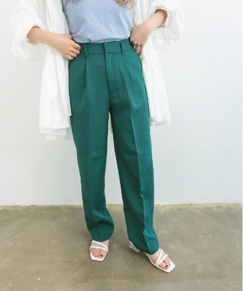 nemne store(ネンネストア)の「夏を感じるセンタープレススラックス(スラックス・レディース・レッド/ブルー/グリーン・S/M)」の18枚目の写真
