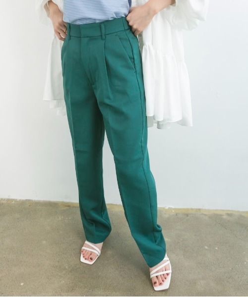 nemne store(ネンネストア)の「夏を感じるセンタープレススラックス(スラックス・レディース・レッド/ブルー/グリーン・S/M)」の9枚目の写真