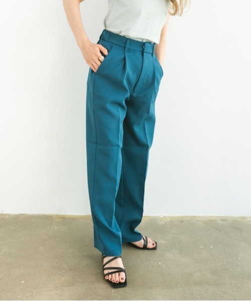 nemne store(ネンネストア)の「夏を感じるセンタープレススラックス(スラックス・レディース・レッド/ブルー/グリーン・S/M)」の6枚目の写真