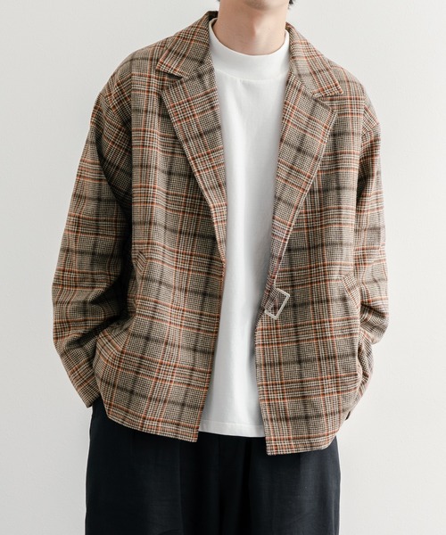 epnok(エプノック)の「タイロッケンチェックジャケット(テーラードジャケット・メンズ・グレー/ブラウン・SMALL/MEDIUM/LARGE)」の1枚目の写真