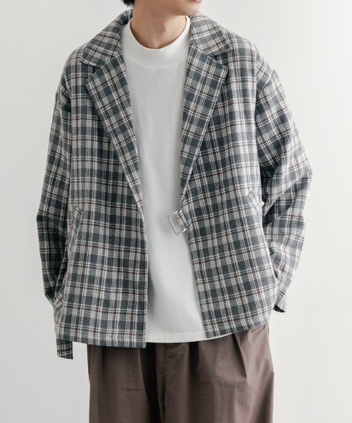 epnok(エプノック)の「タイロッケンチェックジャケット(テーラードジャケット・メンズ・グレー/ブラウン・SMALL/MEDIUM/LARGE)」の22枚目の写真