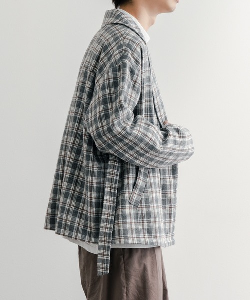 epnok(エプノック)の「タイロッケンチェックジャケット(テーラードジャケット・メンズ・グレー/ブラウン・SMALL/MEDIUM/LARGE)」の5枚目の写真