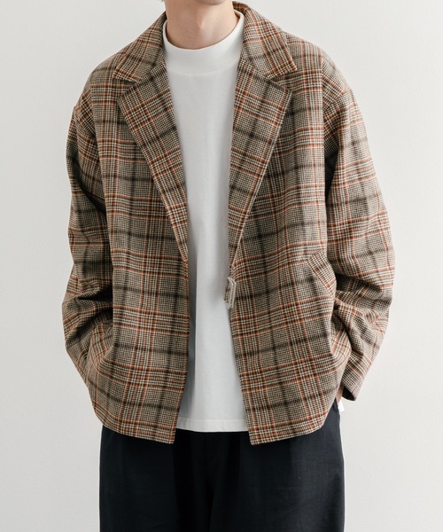 epnok(エプノック)の「タイロッケンチェックジャケット(テーラードジャケット・メンズ・グレー/ブラウン・SMALL/MEDIUM/LARGE)」の15枚目の写真