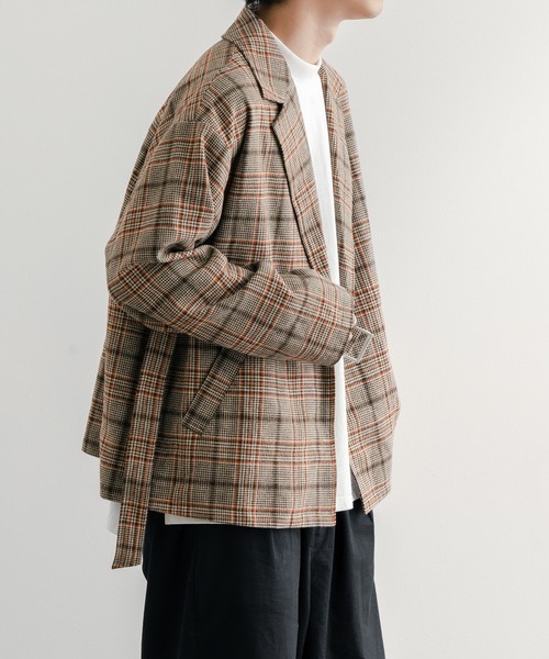epnok(エプノック)の「タイロッケンチェックジャケット(テーラードジャケット・メンズ・グレー/ブラウン・SMALL/MEDIUM/LARGE)」の7枚目の写真