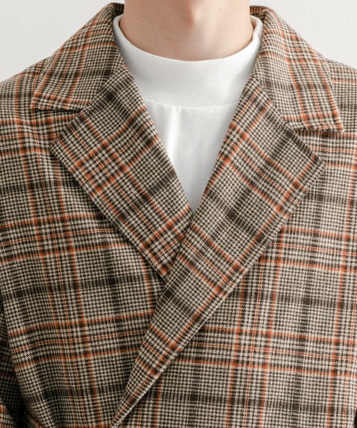 epnok(エプノック)の「タイロッケンチェックジャケット(テーラードジャケット・メンズ・グレー/ブラウン・SMALL/MEDIUM/LARGE)」の8枚目の写真