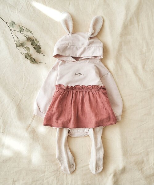 apres les cours（アプレレクール）の「リブ編みベビータイツ（その他ベビーウェア・キッズ・アイボリー/ベージュ・80）」の13枚目の写真