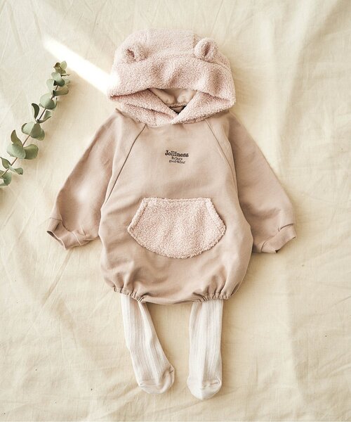 apres les cours（アプレレクール）の「リブ編みベビータイツ（その他ベビーウェア・キッズ・アイボリー/ベージュ・80）」の15枚目の写真