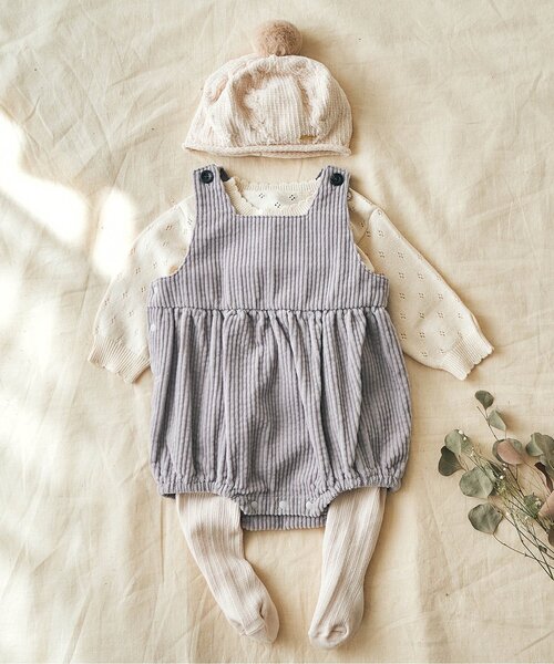 apres les cours（アプレレクール）の「リブ編みベビータイツ（その他ベビーウェア・キッズ・アイボリー/ベージュ・80）」の5枚目の写真