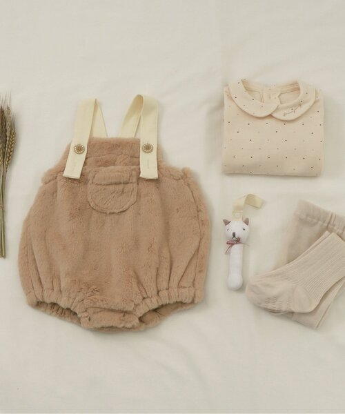 apres les cours（アプレレクール）の「リブ編みベビータイツ（その他ベビーウェア・キッズ・アイボリー/ベージュ・80）」の10枚目の写真