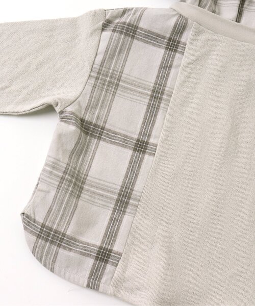 apres les cours(アプレレクール)の「チェックパッチワークパーカー(パーカー・キッズ・グレー/ブラウン・140/100/80/90/120/130/110)」の12枚目の写真