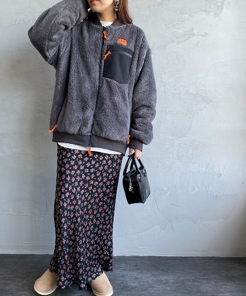 UNIVERSAL OVERALL（ユニバーサルオーバーオール）の「[UNIVERSAL OVERALL/ユニバーサルオーバーオール] 別注ボアフリースボンバージャケット（ブルゾン・レディース・チャコールグレー/ネイビー/アイボリー・M/L）」の20枚目の写真