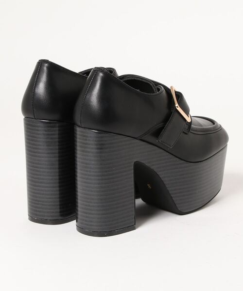 SUNNY ROOM（サニールーム）の「【超厚底】スクエアトゥ　チャンキーヒールマニッシュシューズ　5586（ドレスシューズ・レディース・ブラック/ダークブラウン/ブラック系その他・M/L/S/LL）」の5枚目の写真
