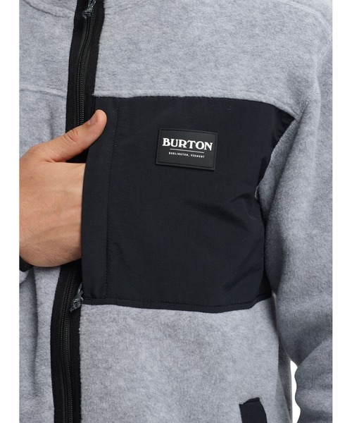 BURTON(バートン)の「HEARTH ポーラテック フリース フルジップ ジャケット(ブルゾン・メンズ・グレー/ブラック・M/S/L)」の7枚目の写真