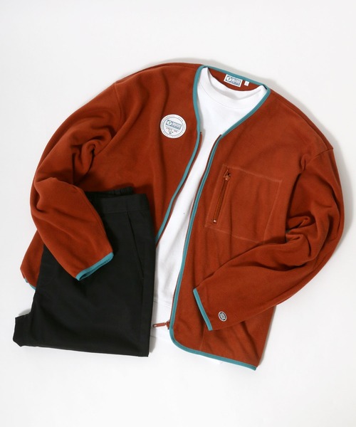 DISCUS ATHLETIC(ディスカス アスレチック)の「DISCUS/ディスカス フリーススウェット フルジップカーディガン(ノーカラージャケット・レディース・ブルーグリーン/ブラック/オレンジ/オフホワイト・L/XL/M)」の12枚目の写真