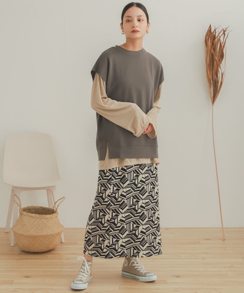 SENSE OF PLACE by URBAN RESEARCH（センスオブプレイスバイアーバンリサーチ）の「アフリカンプリントスカート（スカート・レディース・レッド系その他/ベージュ系その他・ONE）」の4枚目の写真