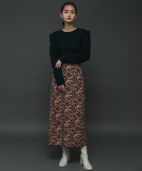 SENSE OF PLACE by URBAN RESEARCH（センスオブプレイスバイアーバンリサーチ）の「アフリカンプリントスカート（スカート・レディース・レッド系その他/ベージュ系その他・ONE）」の18枚目の写真