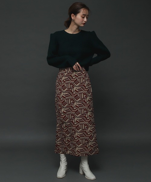 SENSE OF PLACE by URBAN RESEARCH（センスオブプレイスバイアーバンリサーチ）の「アフリカンプリントスカート（スカート・レディース・レッド系その他/ベージュ系その他・ONE）」の5枚目の写真