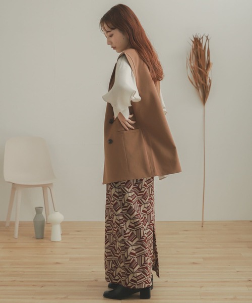 SENSE OF PLACE by URBAN RESEARCH（センスオブプレイスバイアーバンリサーチ）の「アフリカンプリントスカート（スカート・レディース・レッド系その他/ベージュ系その他・ONE）」の12枚目の写真