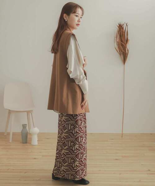 SENSE OF PLACE by URBAN RESEARCH（センスオブプレイスバイアーバンリサーチ）の「アフリカンプリントスカート（スカート・レディース・レッド系その他/ベージュ系その他・ONE）」の19枚目の写真