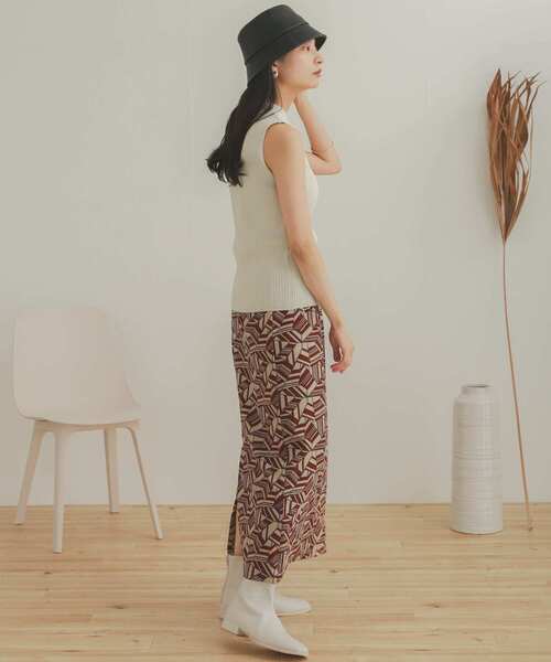 SENSE OF PLACE by URBAN RESEARCH（センスオブプレイスバイアーバンリサーチ）の「アフリカンプリントスカート（スカート・レディース・レッド系その他/ベージュ系その他・ONE）」の16枚目の写真