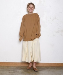 L/S HEMP COTTON TEE SZ SOLID/ ロングスリーブ ヘンプコットン T SZ ソリッド
