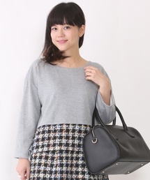 mystic | ウラケ×ツイードプルオーバー(Tシャツ/カットソー)