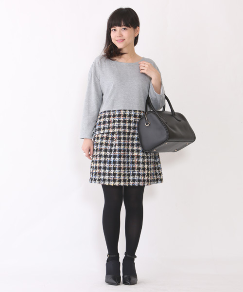 mystic（ミスティック）の「ウラケ×ツイードプルオーバー（Tシャツ/カットソー・レディース・ブルー/イエロー/ピンク・ﾌﾘ-）」の12枚目の写真