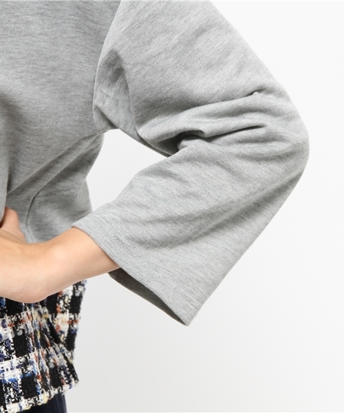 mystic（ミスティック）の「ウラケ×ツイードプルオーバー（Tシャツ/カットソー・レディース・ブルー/イエロー/ピンク・ﾌﾘ-）」の5枚目の写真