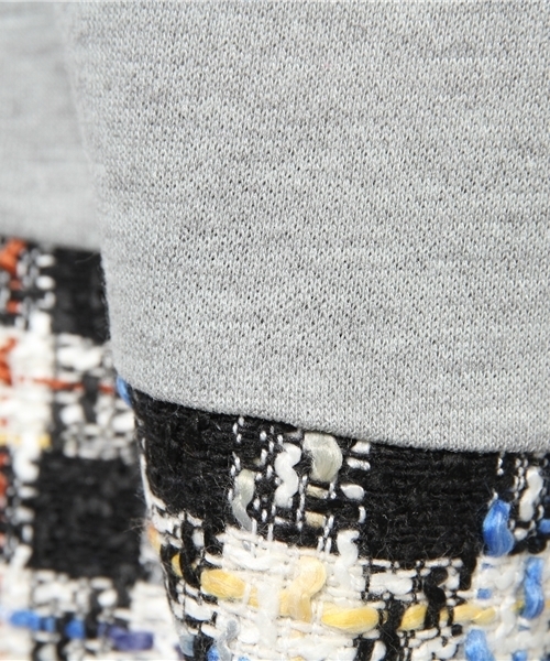 mystic（ミスティック）の「ウラケ×ツイードプルオーバー（Tシャツ/カットソー・レディース・ブルー/イエロー/ピンク・ﾌﾘ-）」の7枚目の写真