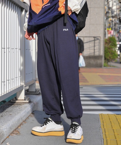 FILA(フィラ)の「【FILA】 リブスウェットワイドパンツ(スウェットパンツ・メンズ・ブラック/ネイビー/グレー・MEDIUM/LARGE/X-LARGE)」の3枚目の写真