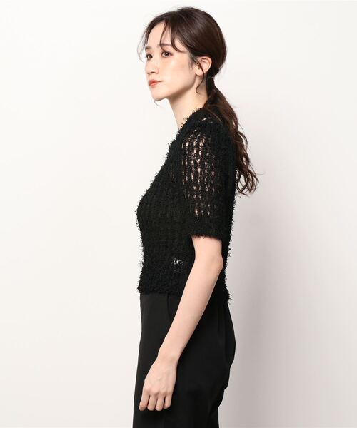Figments（フィグメンツ）の「メッシュシャギーニット（その他トップス・レディース・ブラック/ホワイト・FREE）」の12枚目の写真