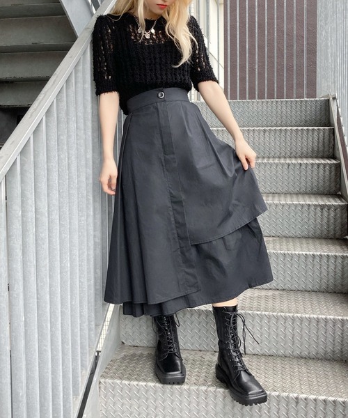 Figments（フィグメンツ）の「メッシュシャギーニット（その他トップス・レディース・ブラック/ホワイト・FREE）」の8枚目の写真