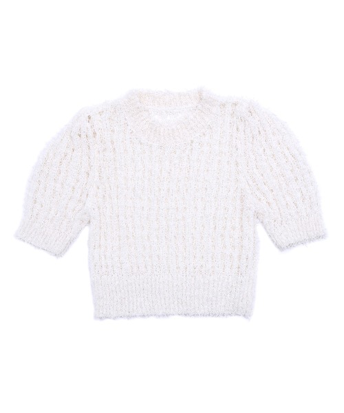 Figments（フィグメンツ）の「メッシュシャギーニット（その他トップス・レディース・ブラック/ホワイト・FREE）」の11枚目の写真