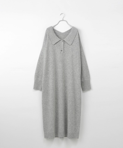 yuw（ユウ）の「BIG COLLAR KNIT　217955（ワンピース・レディース・ブラック/グリーン/グレー・FREE）」の18枚目の写真