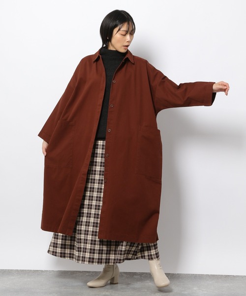 LAKOLE（ラコレ）の「カツラギドクターコート / 228300（その他アウター・レディース・カーキ/ブラウン/ネイビー・SMALL/MEDIUM）」の20枚目の写真