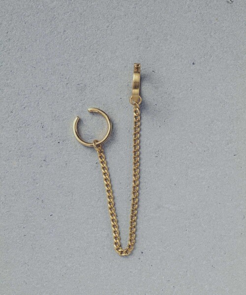 and cloud（アンドクラウド）の「Cable Chain Charm Set Earcuff（イヤーカフ・レディース・ブラック/シルバー/イエローゴールド・FREE）」の15枚目の写真