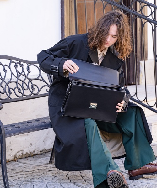 CASPER JOHN（キャスパージョン）の「Travel bag/トラベルバッグ（ショルダーバッグ・メンズ・ブラック/ブラウン・FREE）」の7枚目の写真