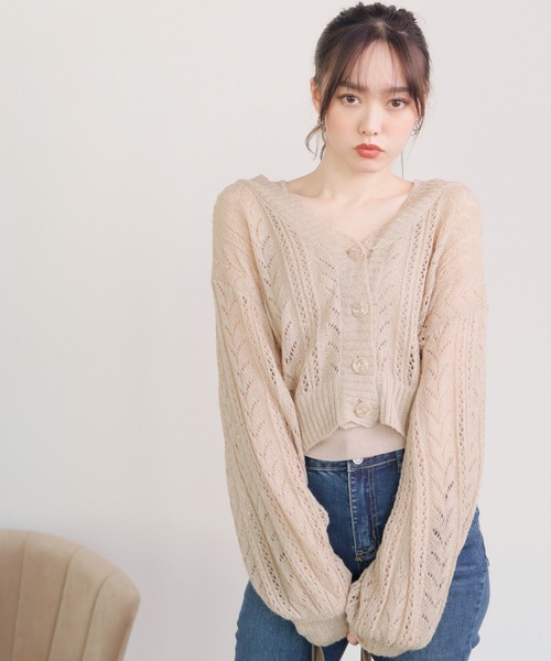 Lipservice リップサービス のカーディガン ボレロ レース編みアンサンブルニット を購入できます Lipservice カーディガン ボレロ トップス レース編みアンサンブルニット カーディガン ボレロ Lipservice リップサービス のファッション