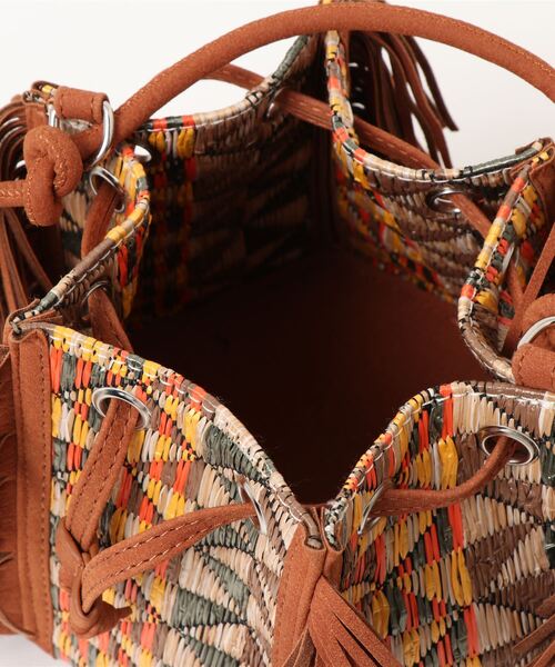 PROTCOL（プロトコル）の「PROTCOL / Hexagon Fringe Shoulder Bag / ヘキサゴンフリンジショルダーバッグ（ショルダーバッグ・レディース・ブラウン・FREE）」の5枚目の写真